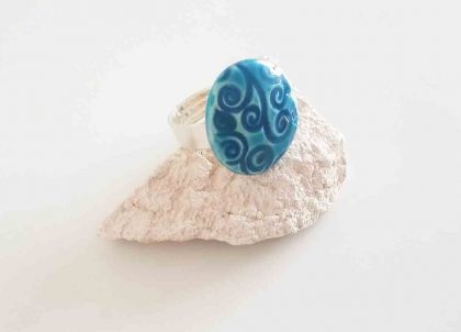 anillo coleccion ondas artesania menorca