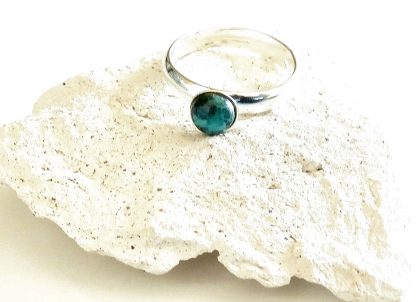 Anillo-Esmeralda--Colección-Engastado-en-Plata-AG925 Artesanía de Menorca