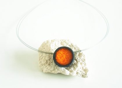 Collar-Cascada-Fino-Naranja-Artesania-de-Menorca Regals originals
