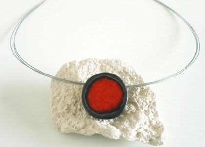 Collar-Cascada-Fino-Rojo-Artesania-de-Menorca Menorceramik