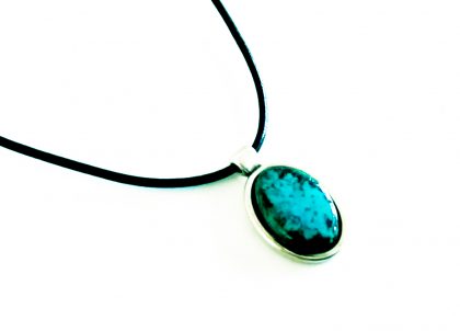 Collar Colección Zamak Esmeralda Ovalado , Regalos originales con aires marinos