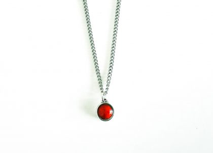 Collar-Colección-Engastado-en-Zamak-Pequeño-,-Rojo-Menorceramik-Artesania-Menorca-Regalos-artesanales originales y únicos