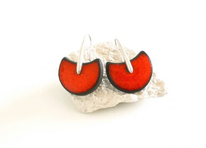 Pendientes-Colección-Abanico-Rojo Artesania original de Menorca .Isla de la calma