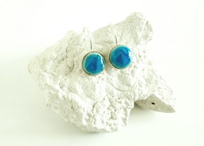 Pendientes-Colección-Engastado-en-Plata-AG925--Largo-,Turquesa-,Artesasnía-de-Menorca, Productos artesanos