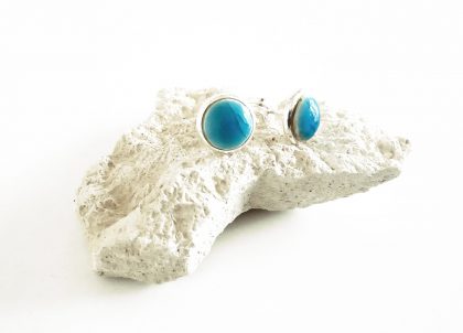Pendientes-Colección-Engastado-en-Plata-AG925-Turquesa-,-Colores,-Tonos--Marinos Artesania de Menorca