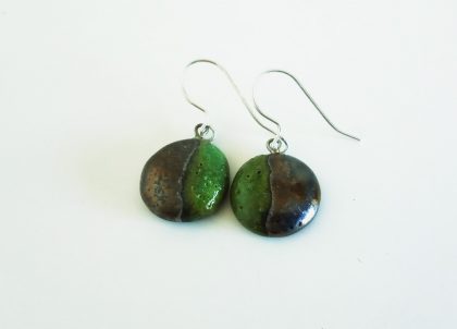 Pendientes--Verde--Colección-Mitades--Gancho