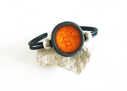 Pulsera-Colección-Cascada-Naranja-Color-Atardecer-Artesania-de-Menorca Regalos originales i únicos
